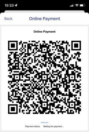 Pay with Resco: Payment in action (generated payment QR)