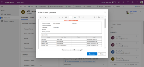 Resco Docs+ app overview
