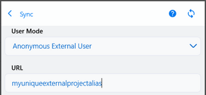 External users: Synchronizing with anonymous external project