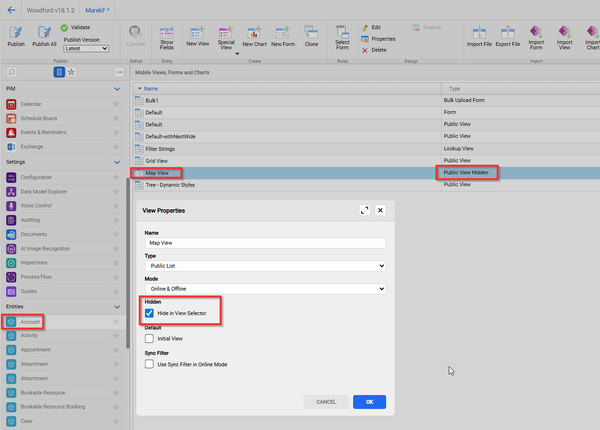 create a new hidden view