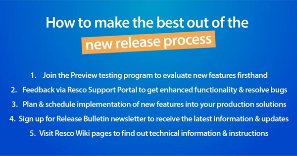How to make the best out the new release process