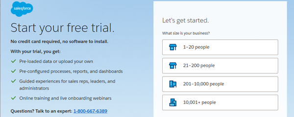 Salesforce trial step 2
