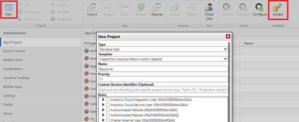 Create a new project with Inspections for SalesForce step 4