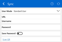 enter login credentials in the app