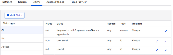 Connect Resco Cloud with Okta: Configuration: Okta adding claims