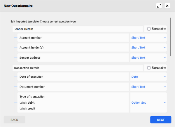 ai-generated template from a document