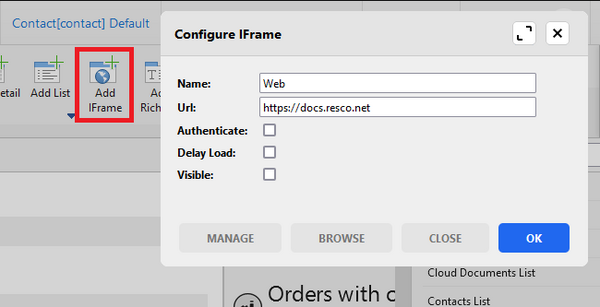 Offline HTML: Add iframe to contact form sample