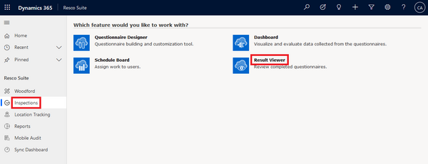 Resco Inspections on Dynamics 365: Result Viewer: Result Viewer 1