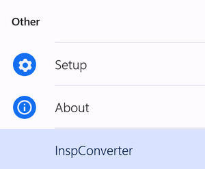 start inspconvert from the home screen