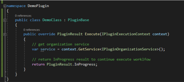 Creating a plug-in assembly: PluginBase interface