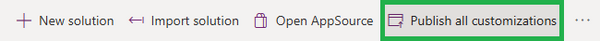 publish all customizations button