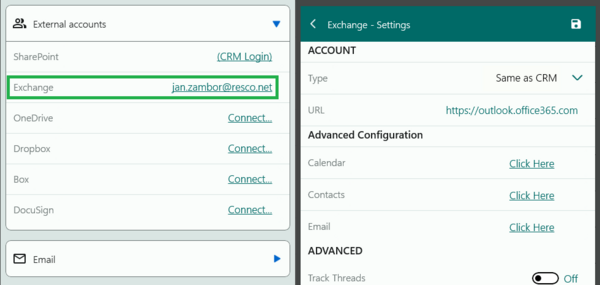Microsoft Exchange setup