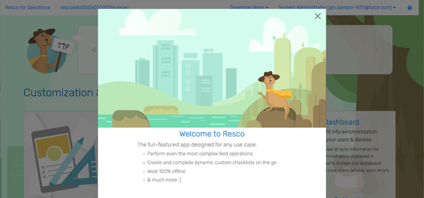 Connect your Salesforce organization with Resco step 4