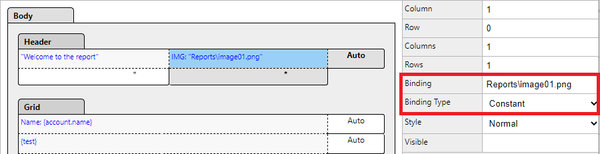 Report designer examples: Static image (add image to report)
