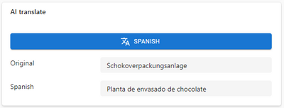 AI translate power component