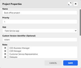 Configure the App group in project properties