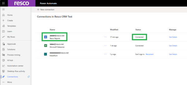 connections in Power Automate