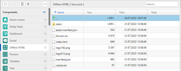 React with JSBridge: React application uploaded to Offline HTML folder