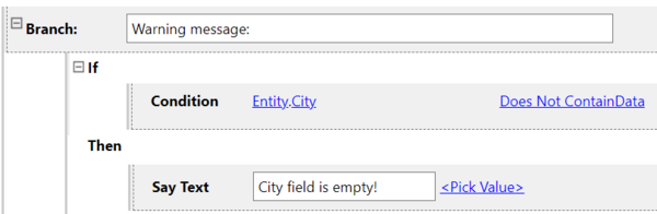 Form rules: Warning message OnChange incorrect example