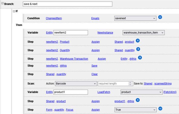 Save & Next button definition