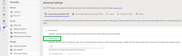 content security policy - script source