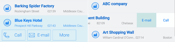 View buttons in Resco mobile apps