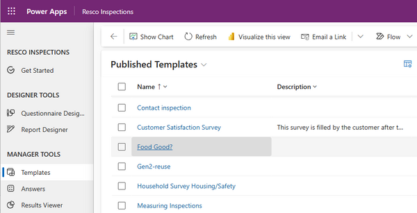 launching questionnaire player in the mda