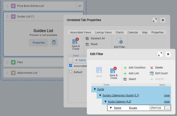 workaround solution for filtering guides in salesforce