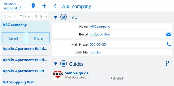 Guides on a form showcase