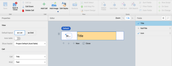 designing a custom home screen row layout