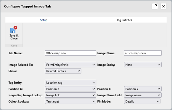 Configuration of tagged images in Woodford